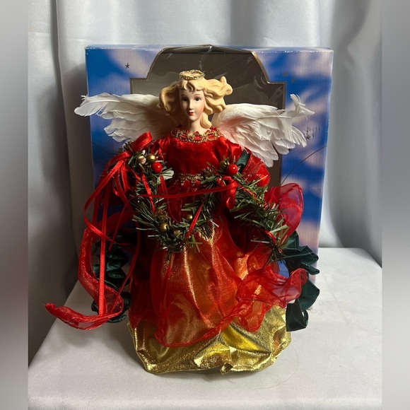 1996 Holiday Workshop 12” Christmas Angel Tree Topper with Box Collectible - Picture 1 of 10